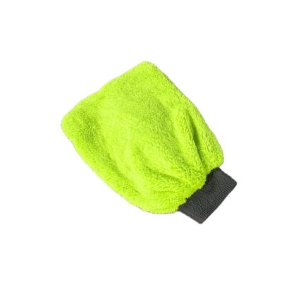 China High Quality Microfiber Car Wash Glove Coral Velvet Microfiber Car Wash Cleaning Glove for sale