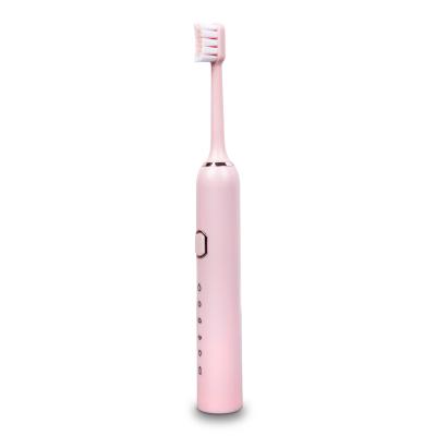 China Customized Rechargeable Electric Sonic Toothbrush Portable Battery Operated with 2 Brush Heads for sale