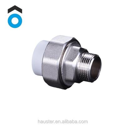 China High quality names PP-R floor heating pipe system fittings ppr copper male thread unions fitting coupling and connector for sale