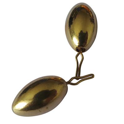 China Outdoor Activities Fishing 5 PCS/Set Wholesale Sinker Lure Brass Fishing Ball Form Fishing Weight Sinkers for sale