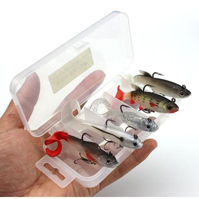 China Lead 5 Pc/Box Lead Plastic Fish Set Soft Fishing Lures Multicolor Fishing Lure Baits for sale