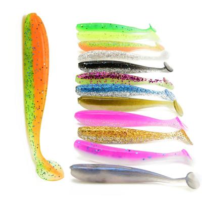 China Silica Gel 10 Pcs / Set Saltwater Tangerine Fish Lures Bait Soft Fishing Lures for sale