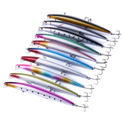 China Hot Sale 10c ABS Colors Minnow 26g Plastic Minnow 18CM Sinking Hard Fishing Lures For Deep Sea Water Factory for sale