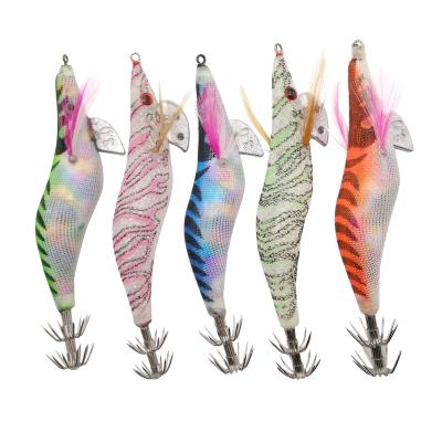 China Hard Activity 5PCS / Bag Outdoor Fishing Shrimp Fishing Bait Jigs Multi Color Fishing Lure Set Size 2.5# for sale