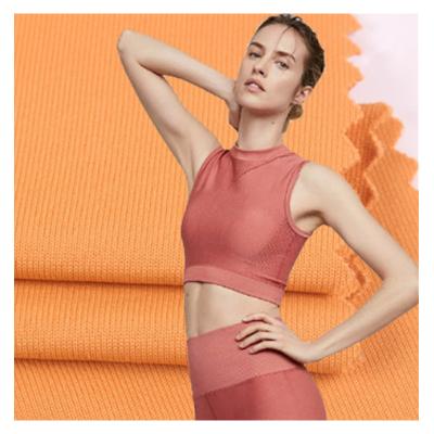 China Stretch Sports Wear Fabric New Technology Knit Semi-matte 90%Nylon 10%Spandex Tank Top Yoga Wear Fabric for sale