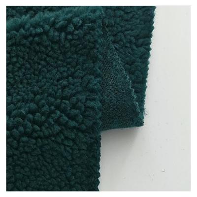 China High Quality 100% Polyester Knitted Sherpa Fleece Fabric Wool Faux Fur Tear-Resistant For Coat Jacket Cover for sale