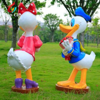 China China Customized Life Size Fiberglass Donald Duck Statues For Amusement Parks for sale