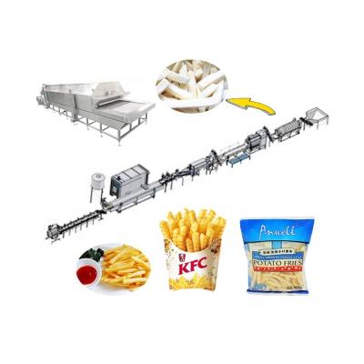 China Full Automatic Frozen Potato Chips Production Line Fried Potato Crispy Chips Production Line French Fries Equipment Plant Price for sale