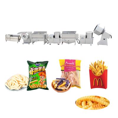 China Sustainable Machine For Making Chips And Fries French Fries Automatic Production Line Potato Biscuit Production Line for sale