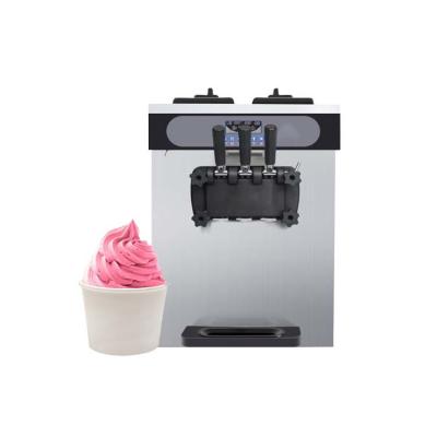 China 2100W Ice Cream Machine Table Top 3 Flavors Mini Soft Ice Cream Machine Price Small Ice Cream Maker for sale