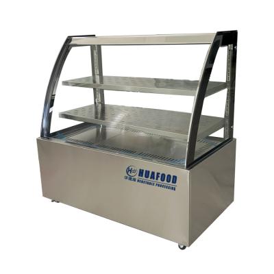 China Commercial Electric Food Warming Showcase/Curved Glass Warming Showcase for sale