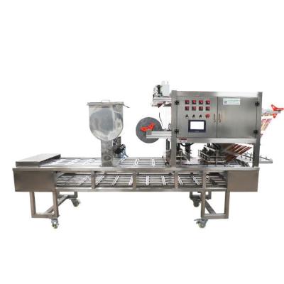 China Commercial manual lunch box multifunction welcomed vacuum sealing packing machine 4 sides tray sealer machine for sale