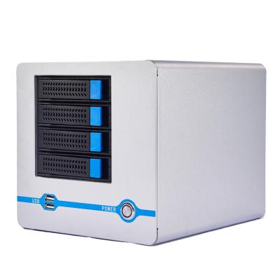 China With ITX Fan Aluminum 4 Bay HDD NAS Storage Server NAS Enclosure Chassis Case For 2.5/3.5