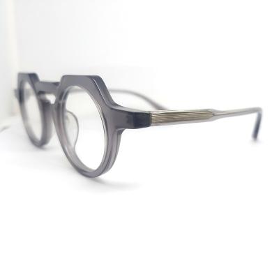 China New Custom Round Single Vision Quality Glasses Acetate Optical Glass Eye Frames for sale