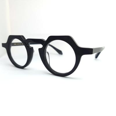 China New Custom Round Single Vision Quality Glasses Acetate Optical Glass Eye Frames for sale