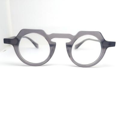 China New Custom Round Single Vision Quality Glasses Acetate Optical Glass Eye Frames for sale