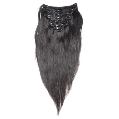 China Silky Straight Wave Top Grade 120g Virgin Hair Clip In Hair Extensions for sale