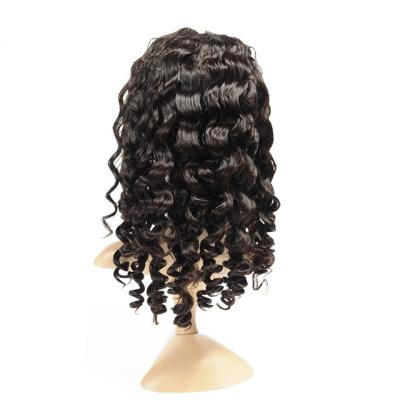 China Factory New Wholesale Cheap Deep Wave Human Virgin Hair Full Lace Wigs Styled For Black Women for sale