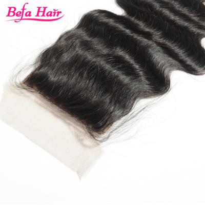 China Hot Selling Cheap Virgin Brazilian Body Wave 4*4 Bundle Best Quality Hair Befa Body Wave With Silk Low Lace Closures for sale