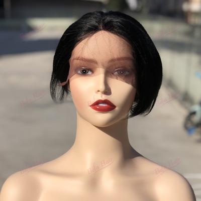 China Silky Straight Wave Hair Peruvian Short Curly Pixie Cut Lace Wigs, Blonde Pixie Wig 613, Pixie Cut Wig Hair for sale