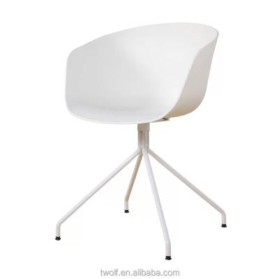 China DESK CHAIR fashion white chair soho office minimalist plastic chair with wheels for sale