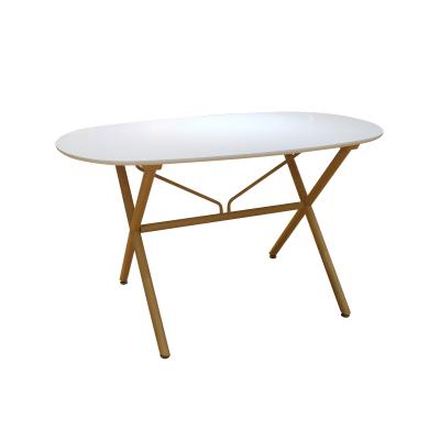 China Adjustable (Height) Used Cheap Fancy White Wood Modern MDF Dinner Banquet Round Dining Table for sale