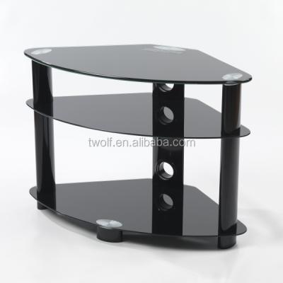 China MODERN LOOK! turn corner tempered glass shelf tv stand ZA025 for sale