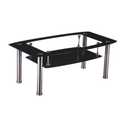 China Morden Tempered Glass Coffee Table / Chinese Fancy Oblong Tea Table CM019 for sale