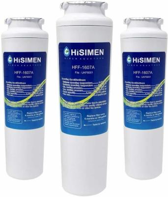 China Household nsf42 UKF8001 Refrigerator Water Filter Replacement Pack of 3 Refrigerator Water Filter Cartridge Accept OEM for sale