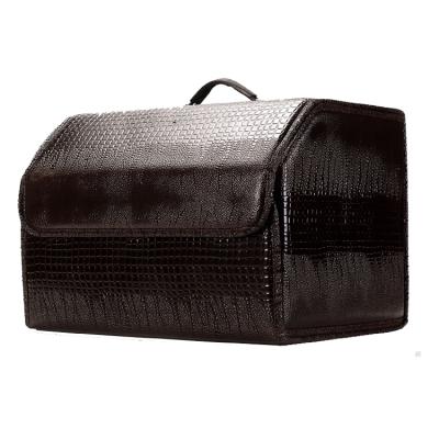 China Brief & Simple color storage box snakeskin texture leather multi-function folding storage box car for sale