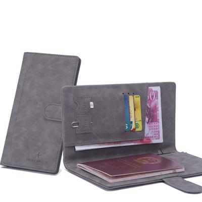 China Long Style Passport Holder Cover Waterproof Wallet Rfid Blocking Travel Wallet ID Cards Case for sale