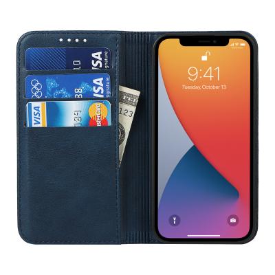 China Shockproof Wallet Case for iPhone 13 [PU Leather] [Shock-absorbing Bumper] [Card Slots] [Kickstand] [Magnetic Closure] Flip Folio Cover for sale