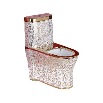 China Automatic Operation Golden Series Bathroom Seat Toilet Set With Pedestal Wash Basin for sale