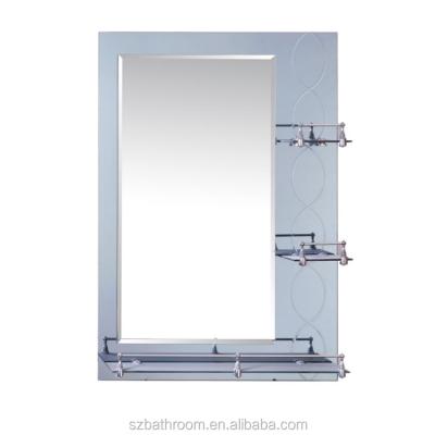 China China Supplier Double Arm Extend Bathroom Vanity Mirror With Glass Shelf Wholesale for sale