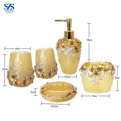 China Sustainable 4 Piece Resin Bathroom Set for sale