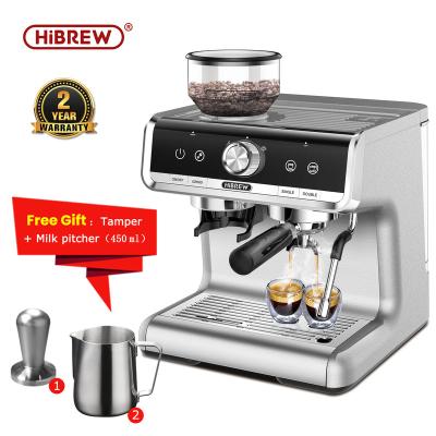 China Professional Hotel HiBREW Espresso Machine Cappuccino Making Machine with Electric Milk Frother for sale