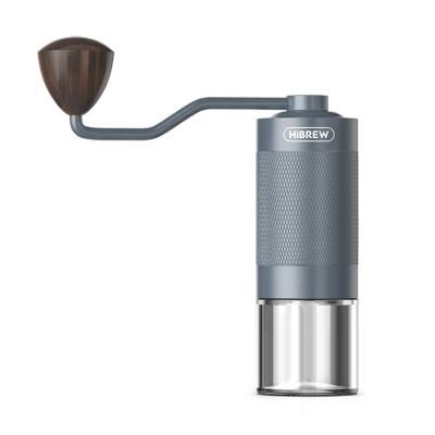 China Car HiBREW Stainless Steel Grinder Portable Adjustable Setting Coffee Bean Hand Grinder Burr Manual Coffee Grinder for sale