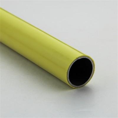 China Dia 28mm Lean Tube JY-4000YH-P PE Coated Steel Pipe Brilliant Yellow for sale