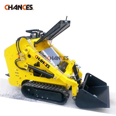 China 2021 China Hotels Mini Skid Steer Brand New 23hp Engine Mini Skid Steer With Stock Attachments For Sale for sale