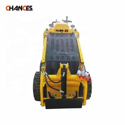 China Hotels China dieseled Mini Skid Steer Loader Mini Wheel Loader With Perkins Diesel Engine Joysticks Control General Bucket Four In One for sale