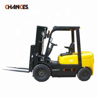 China Hotels China factory direct 2.5ton diesel forklift with container mast 4.5m and side shift for sale 2500kg 5500 lbs forklift for sale