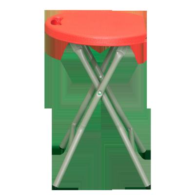 China Small Foldable Portable Outdoor Round With Metal Legs Wholesale Plastic Lightweight Folding Stool for sale