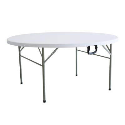 China Easy Transport / Plastic Outdoor Folding Round Tables Small Storage Space Hot Selling For Events HDPE 150 for sale