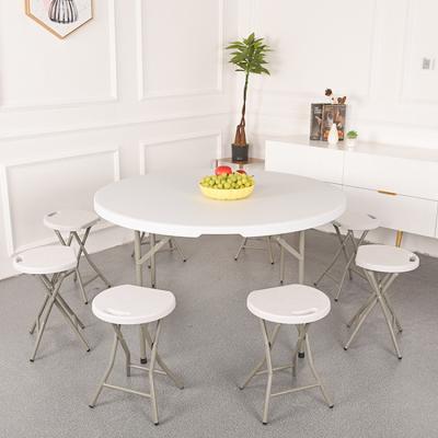 China Hot Sale 5ft Collapsible Dining Table Banquet Folding Around Plastic Table For Events Wedding for sale