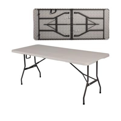 China Custom Modern Heavy Duty Plastic Rectangular 4FT/5FT/6FT Fold In Half Table for sale