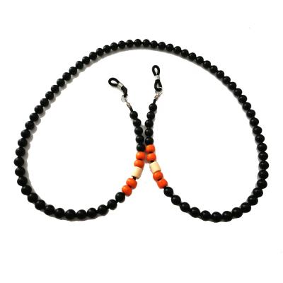 China N021 plug glasses sunglasses chain chic agate stone beads wooden mix and match glass non-slip anti-lost creative chain for sale