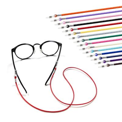 China Colorful Fashion Necklace Fashion Wax Rope Sunglasses Chain Leisure Polyester Glass Rope Neck Glass Hanging Rope for sale