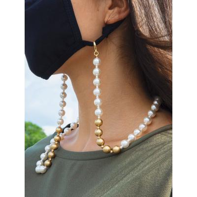 China Handmade Beaded Alloy Fashion Pearl Sunglasses Chain Personalized Beads Women Glass Facemask Chain Lanyard for sale