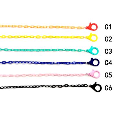 China Fashion Necklace CLK106 Fashion Link Chain Kids New Mouth-muffle Chain Colorful Acrylic Hanging Dual-Use Mouth-muffle Cocking Rope Monocle Chain for sale