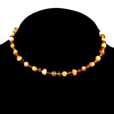 China Baltic Handmade Amber Necklace Amber Necklace DY433 Huilin Baltic Mother's Day Gifts Mother's Day Amber Beads 40cm Necklace Wholesale for sale